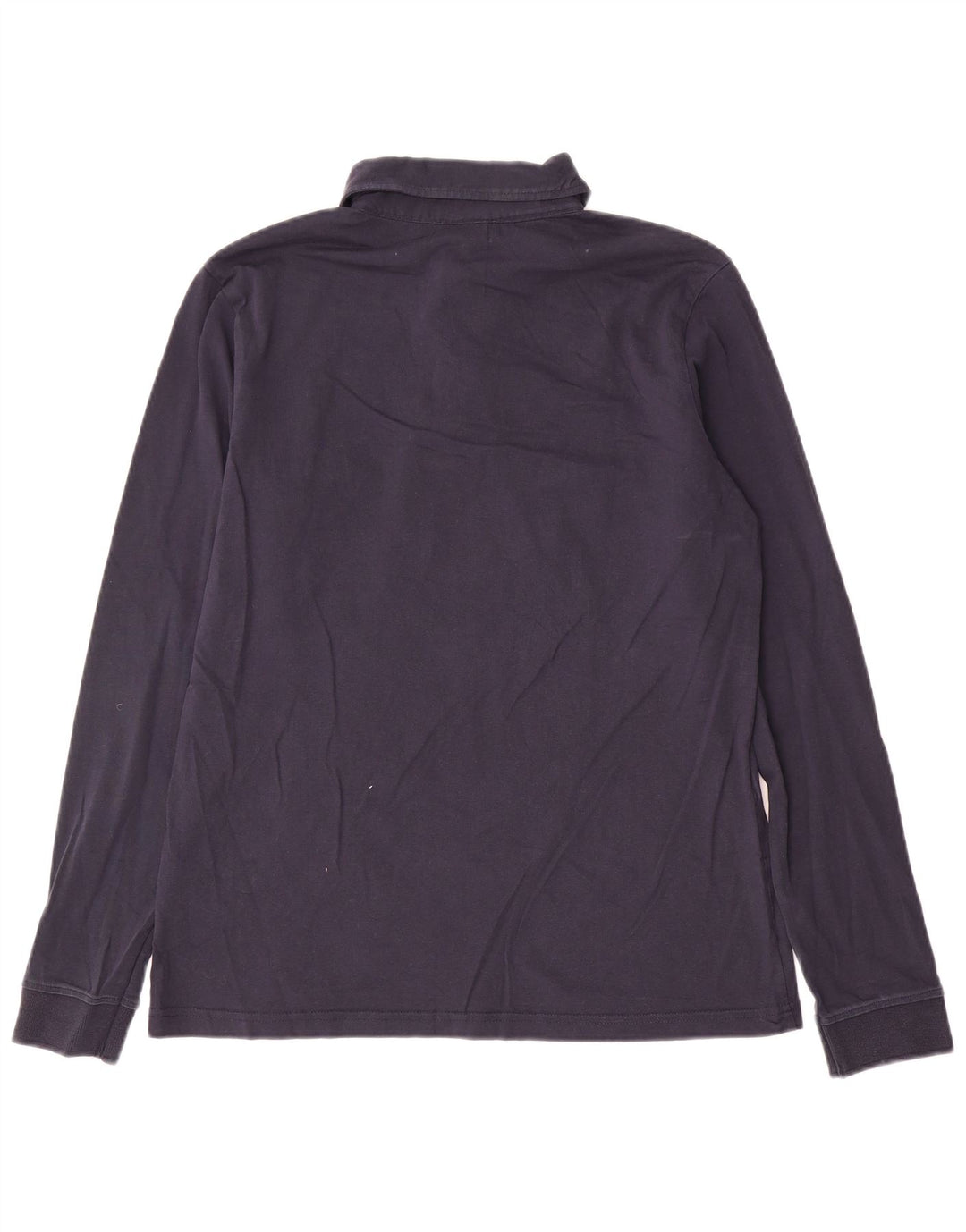 Polo Ellesse da uomo a maniche lunghe in cotone blu navy medio