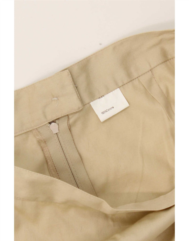 Gonna a tubino vintage da donna W28 in cotone beige medio