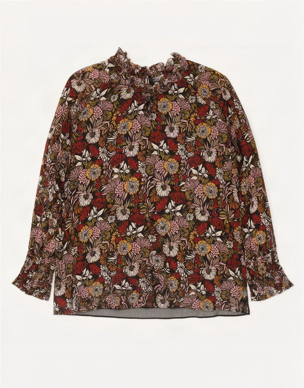 Camicetta a maniche lunghe da donna Zara UK 10 piccolo floreale multicolore
