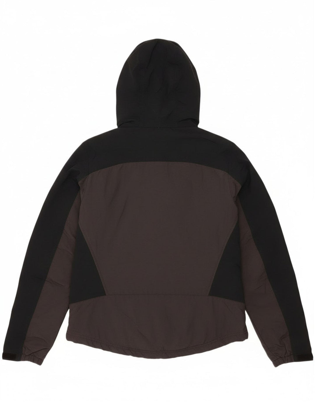 Giacca a vento con cappuccio da donna Eddie Bauer UK 6 XS Black Colourblock