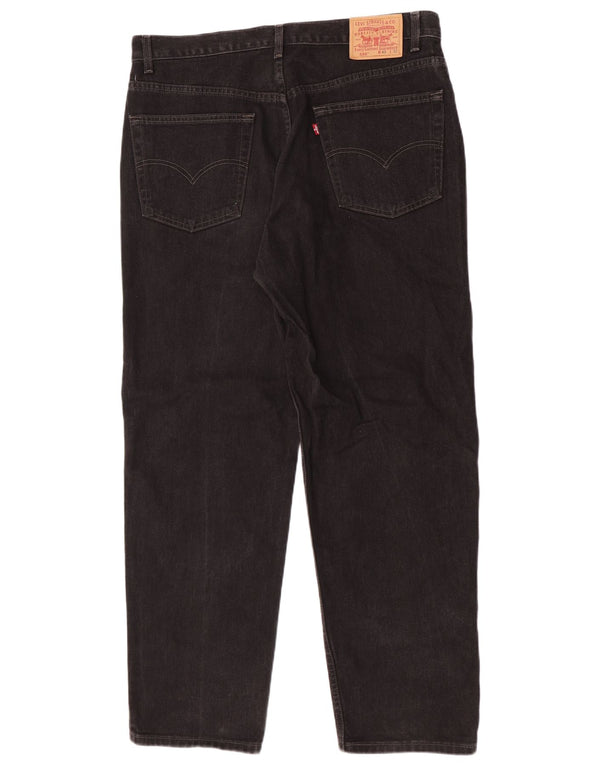 Jeans dritti Levi's da uomo 550 vestibilità rilassata W40 L32 cotone nero