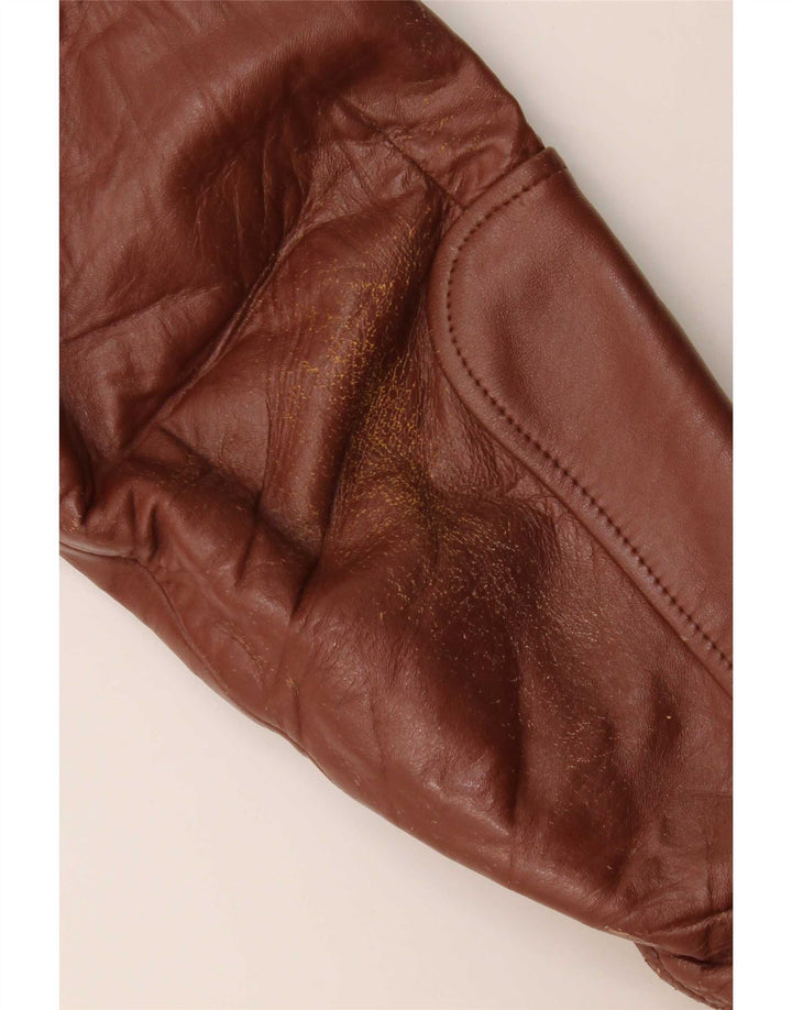 Giacca in pelle vintage da uomo UK 40 grande bordeaux
