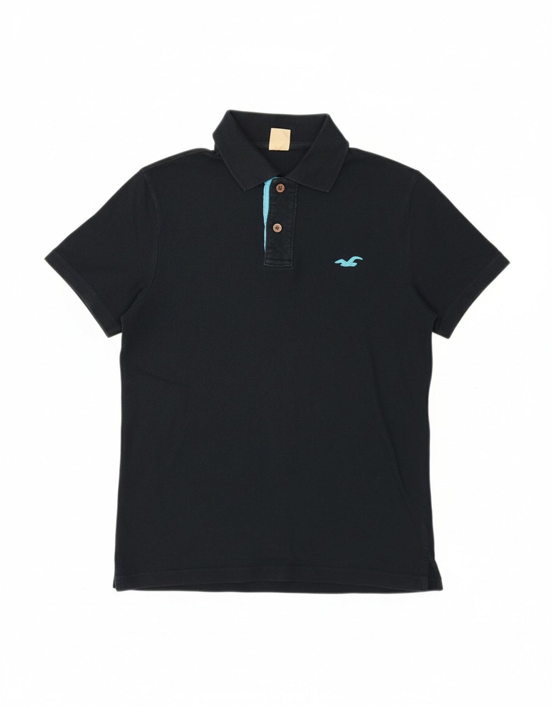 HOLLISTER Mens Polo Shirt Small Navy Blue Cotton