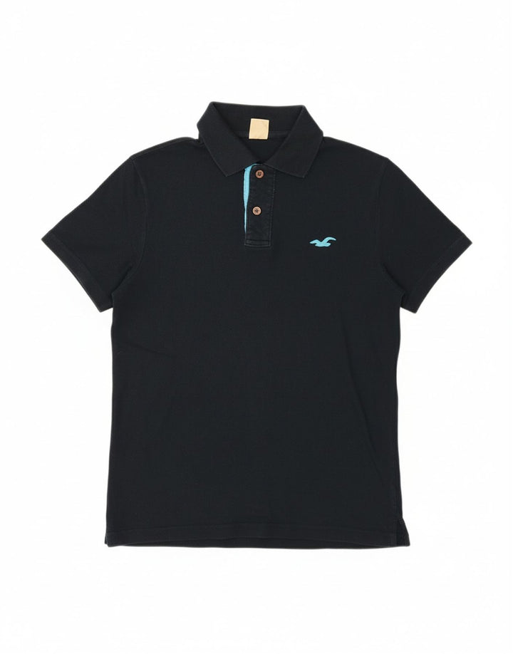 HOLLISTER Mens Polo Shirt Small Navy Blue Cotton
