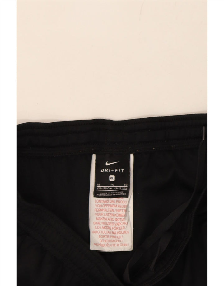 NIKE Boys Dri Fit Tracksuit Trousers 13-14 Years XL Black Polyester Vintage Nike and Second-Hand Nike from Messina Hembry 