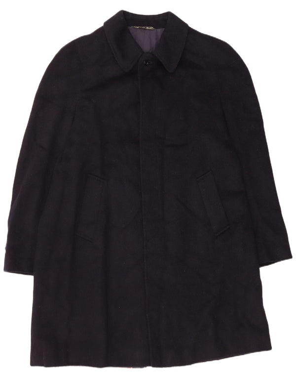 Cappotto da uomo Moessmer UK 38 medio in lana vergine blu navy