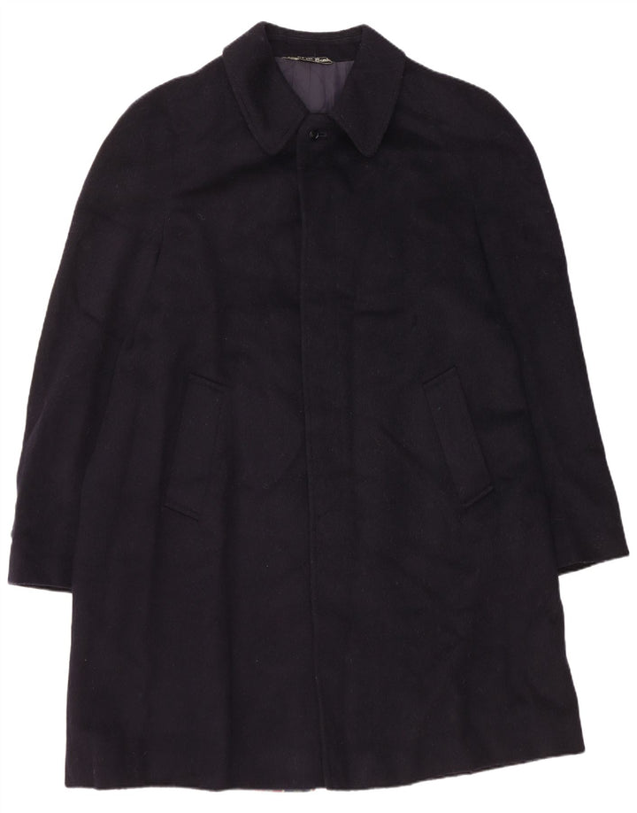 Cappotto da uomo Moessmer UK 38 medio in lana vergine blu navy