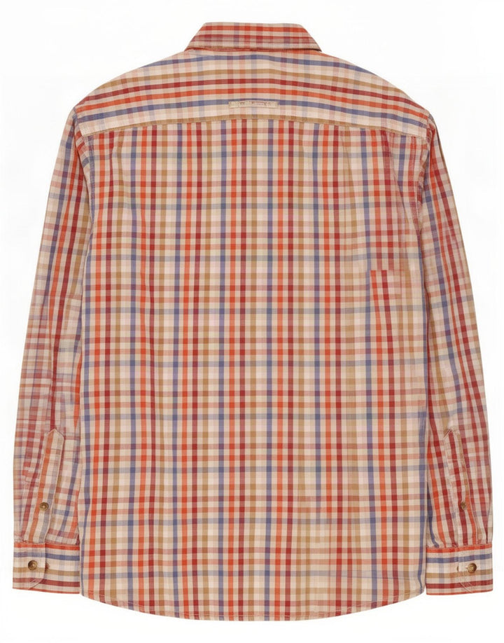 Camicia da uomo Regular Fit Camel Active in cotone a quadretti multicolore medio