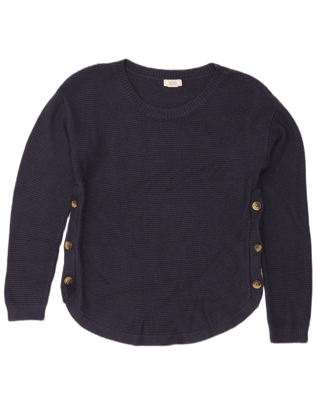 Maglione maglione con scollo a barca da donna Fat Face UK 8 piccolo in viscosa blu navy