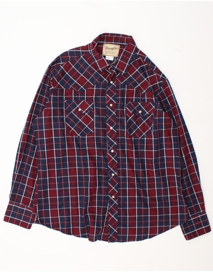 WRANGLER Mens Shirt XL Red Check Cotton Vintage Wrangler and Second-Hand Wrangler from Messina Hembry 