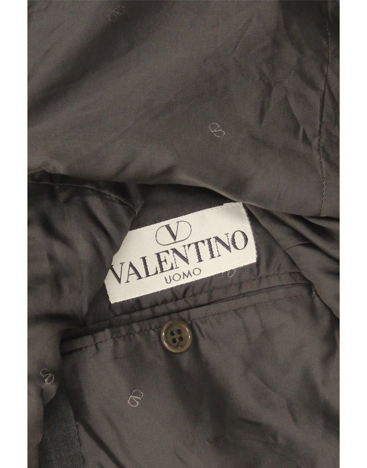 Giacca Blazer 3 Bottoni Valentino Uomo IT 50 Large Grigio Lana Vergine