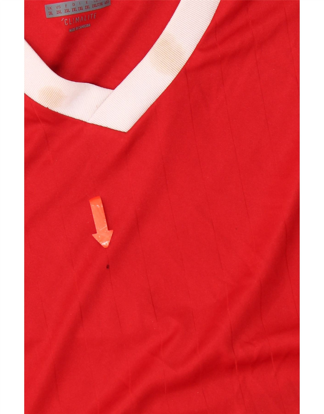 Adidas Uomo Climalite Top manica lunga 2XL Rosso Poliestere