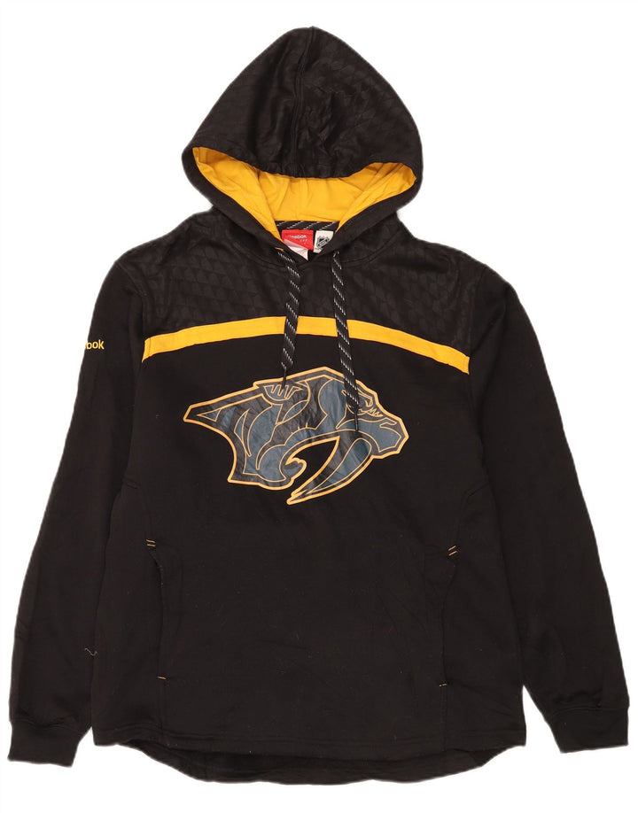 Felpa con cappuccio Reebok da uomo Nashville Predators, color block medio nero