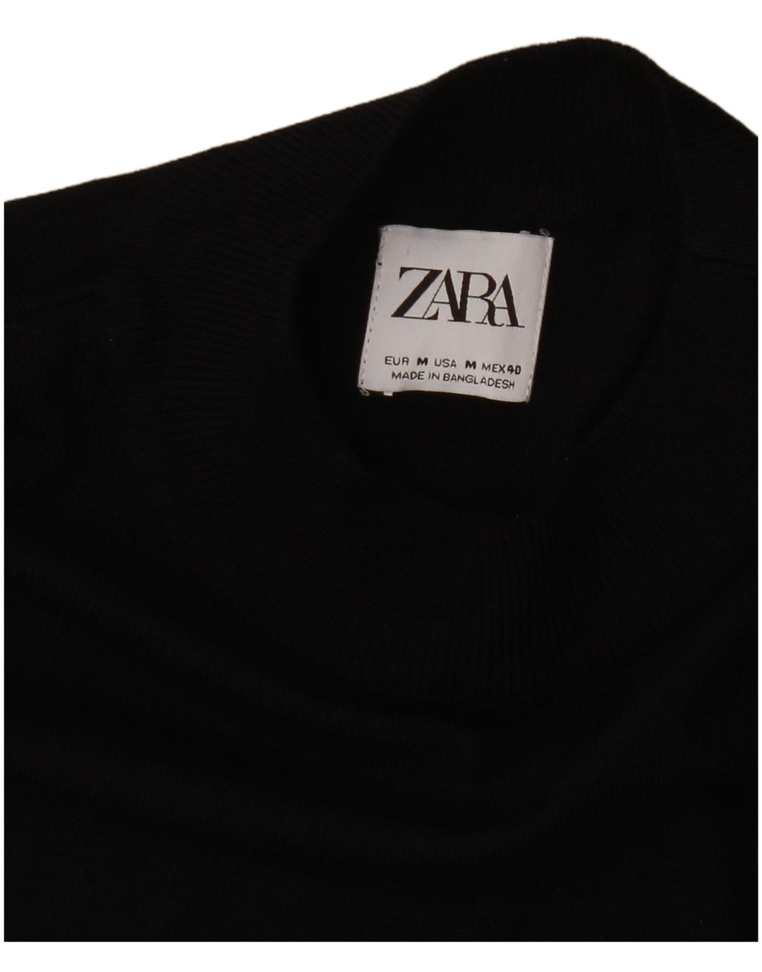 Maglione Girocollo Da Uomo ZARA Nero Medio