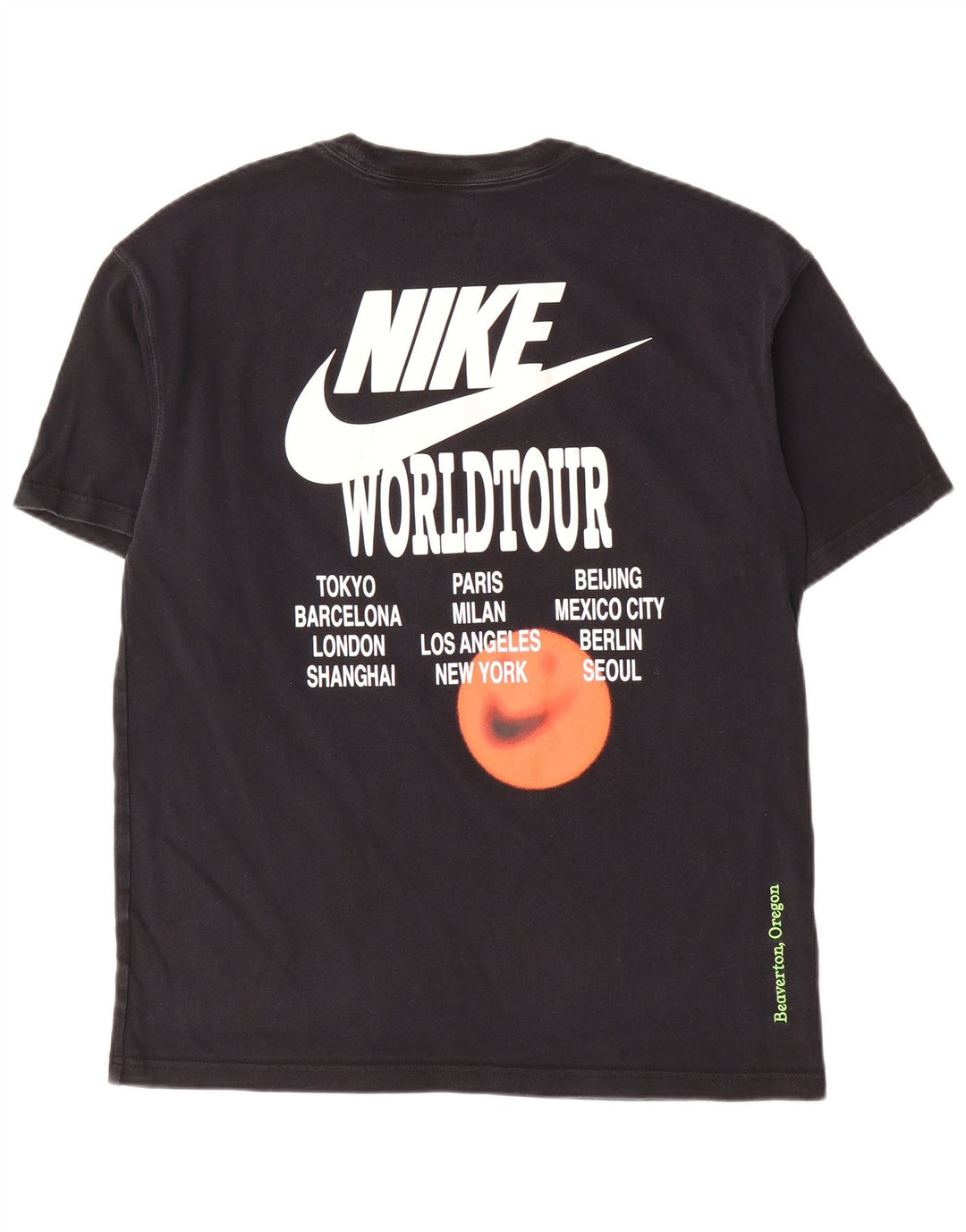 T-shirt grafica da uomo Nike Top in cotone nero medio