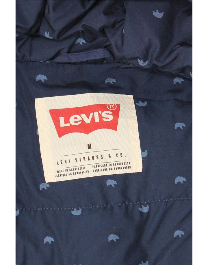 Giacca imbottita con cappuccio da uomo LEVI'S UK 38 medio blu navy