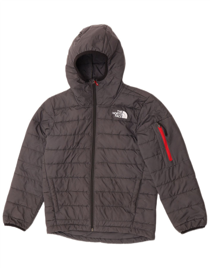 Giacca imbottita con cappuccio The North Face da bambino 11-12 anni, grande in poliestere grigio