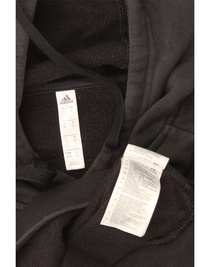 Felpa con cappuccio da uomo ADIDAS media cotone nero