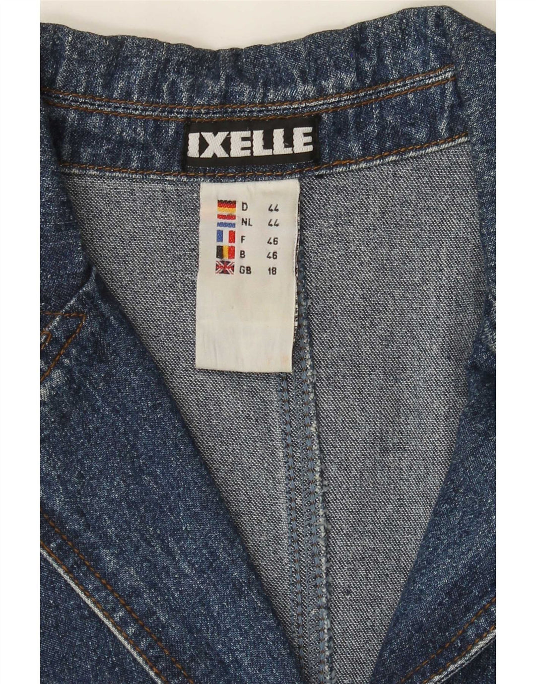 Cappotto vintage in denim da donna UK 18 XL in cotone blu