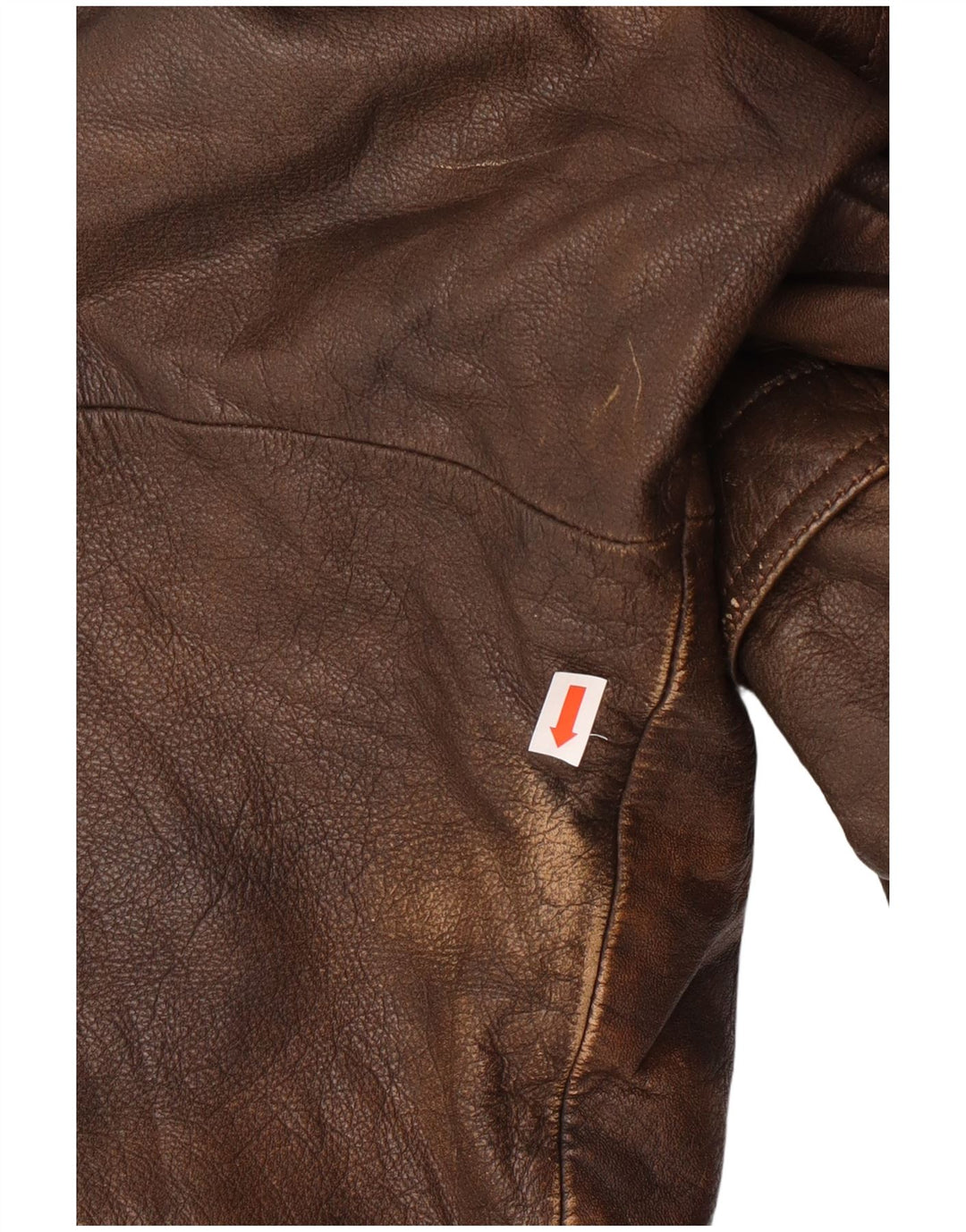 Giacca in pelle da uomo Harajuku Mother UK 40 grande in pelle marrone
