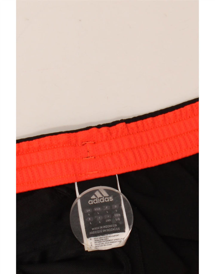 Pantaloni da tuta da uomo Adidas Large neri in poliestere