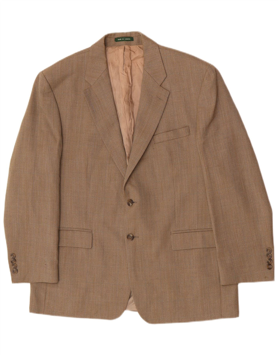 Giacca blazer regolare da uomo Ralph Lauren UK 44 2XL Marrone a spina di pesce