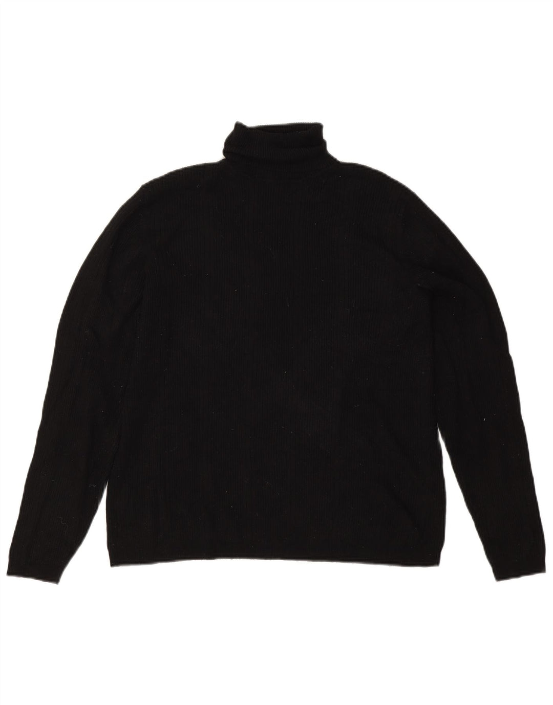 Maglione maglione a collo alto da donna Marks & Spencer UK 16 grande viscosa nera