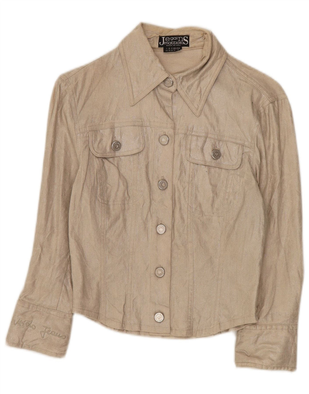 Giubbotto bomber da donna Jegains Mattiolo UK 12 Lino beige medio