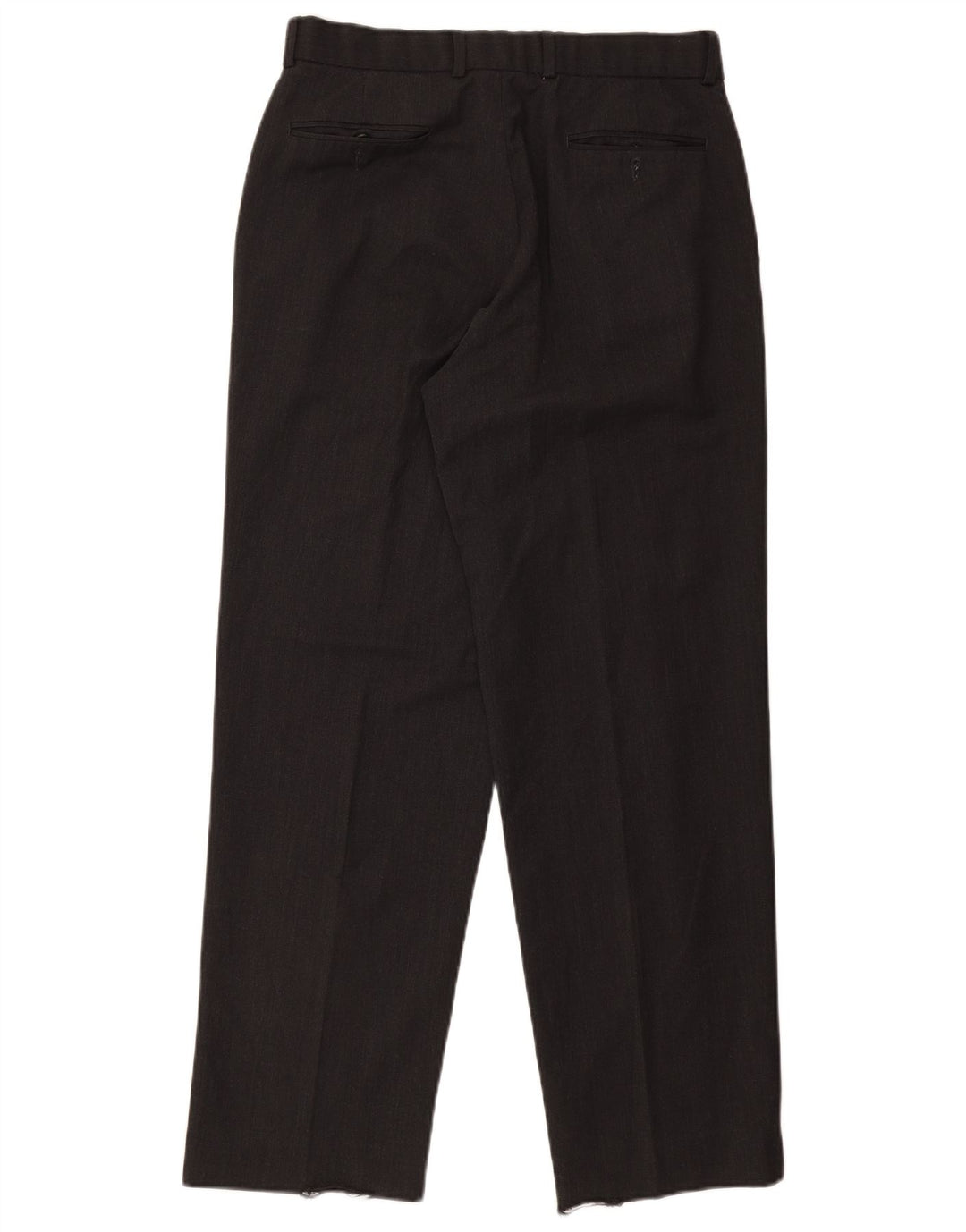 MARKS & SPENCER Pantaloni da abito dritti da uomo W30 L30 Poliestere grigio