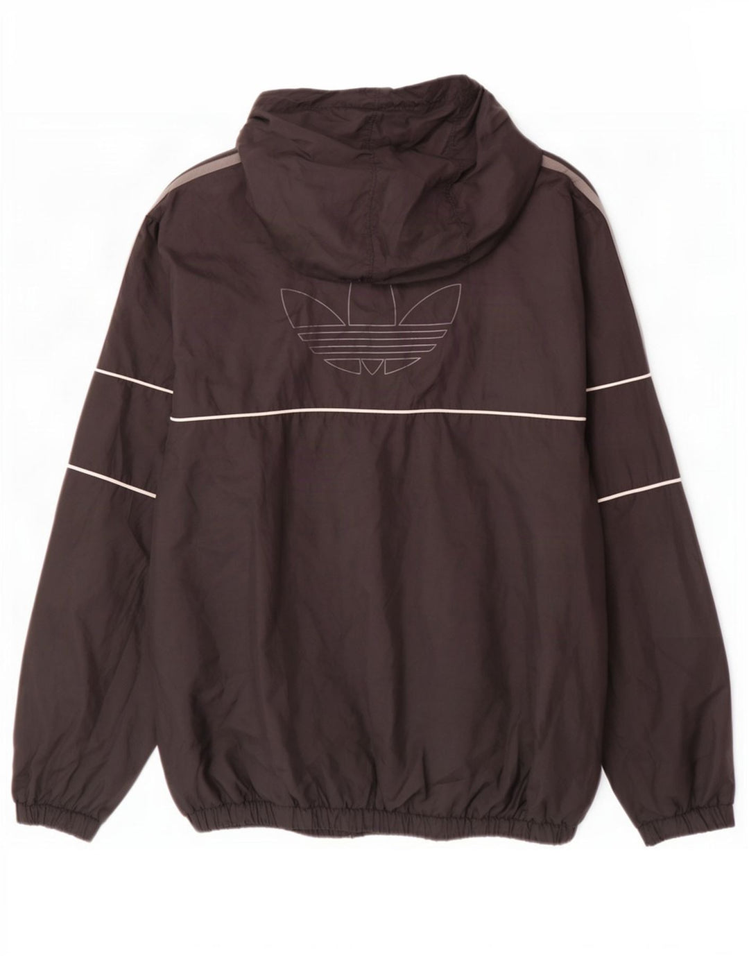 Giacca antipioggia con cappuccio grafico da uomo Adidas UK 42 XL poliestere nero