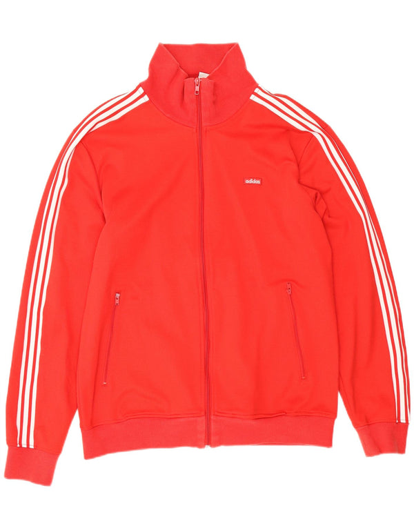 Giacca da ginnastica da uomo Adidas grande rossa in poliestere