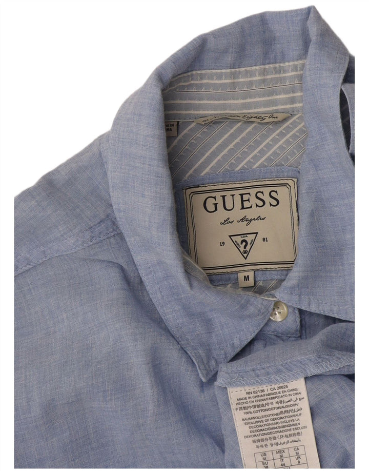 Camicia da donna Guess UK 14 Cotone blu medio