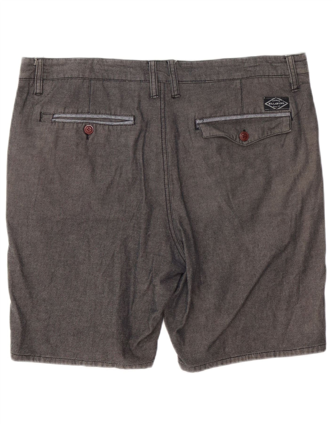 Pantaloncini chino da uomo Billabong W36 grandi in cotone grigio