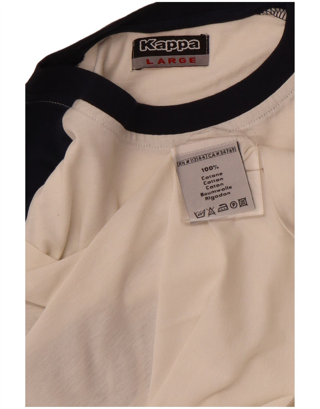 Canotta grafica da uomo KAPPA grande in cotone color block bianco