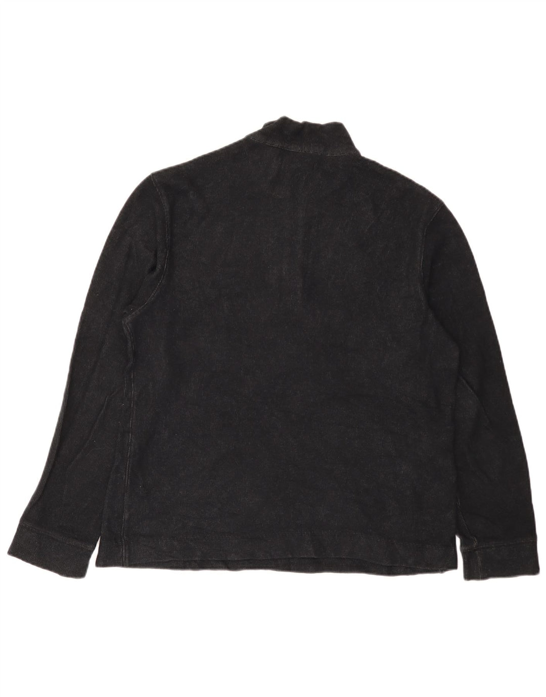 Maglione da uomo con zip e collo Calvin Klein in cotone nero medio