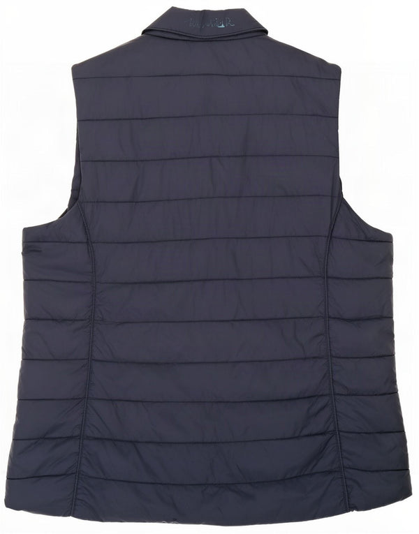 Gilet imbottito da donna Weird Fish UK 16 grande in nylon blu navy