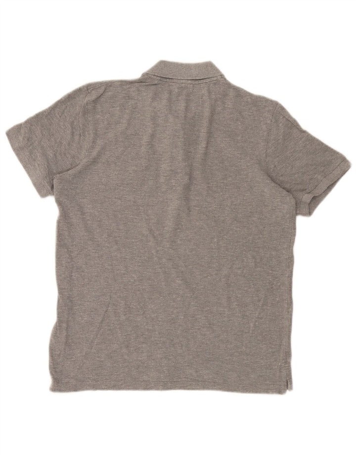 Polo grafica da uomo Jack & Jones in cotone chiazzato grigio medio
