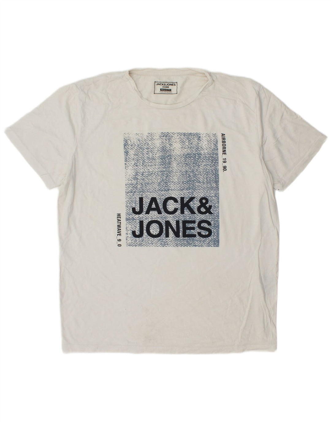 JACK & JONES T-shirt grafica da uomo vestibilità regolare XL in cotone bianco