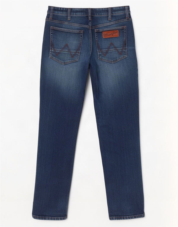 Jeans dritti da uomo Wrangler Greensboro W36 L30 cotone blu