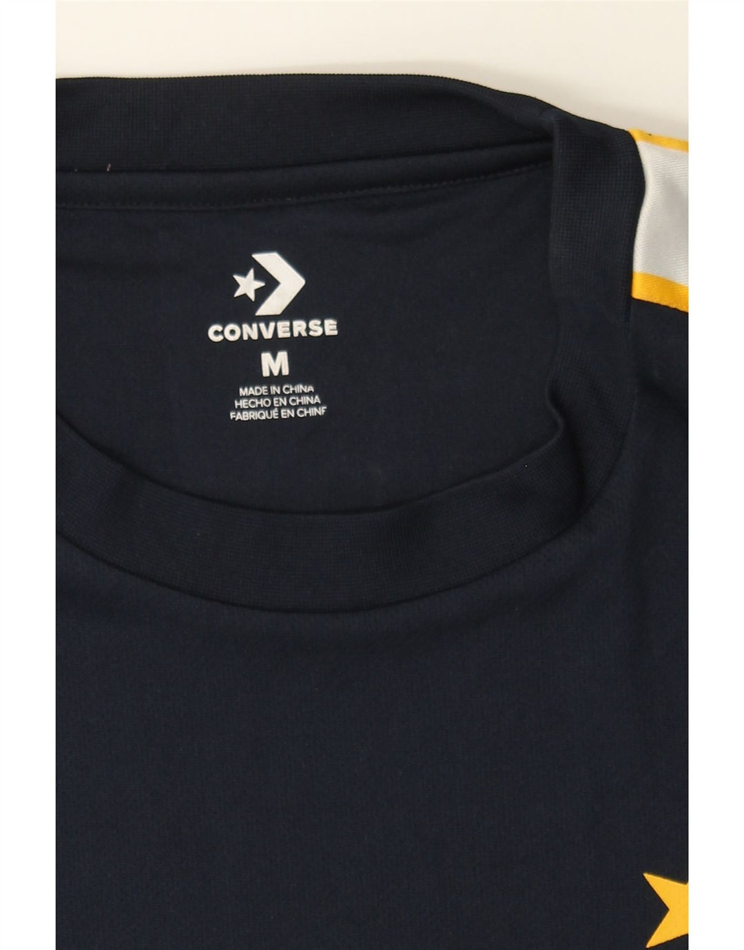 CONVERSE Mens Graphic T-Shirt Top Medium Navy Blue Vintage Converse and Second-Hand Converse from Messina Hembry 