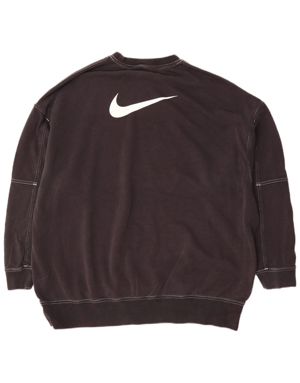 Felpa Nike da uomo con grafica ampia e vestibilità ampia, piccola in cotone nero