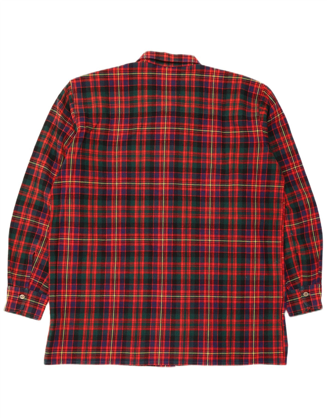 Camicia vintage da uomo in flanella a quadri rossi medi