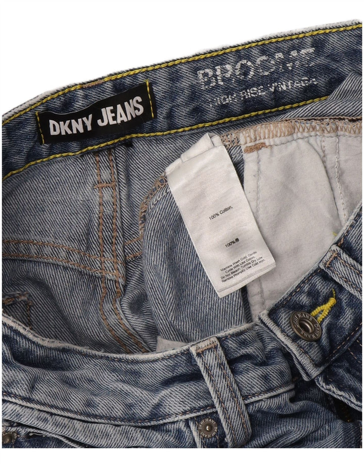 Jeans affusolati a vita alta da donna Dkny W28 L27 cotone blu