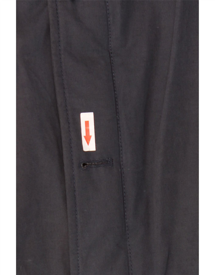 Giacca Parka con cappuccio da uomo Fred Mello UK 36 Small Blu Navy Cotone