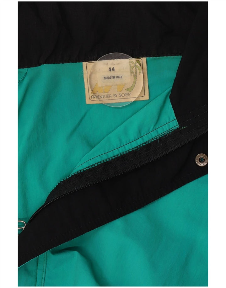 Giacca anorak vintage da uomo IT 44 XS poliammide color block multicolore