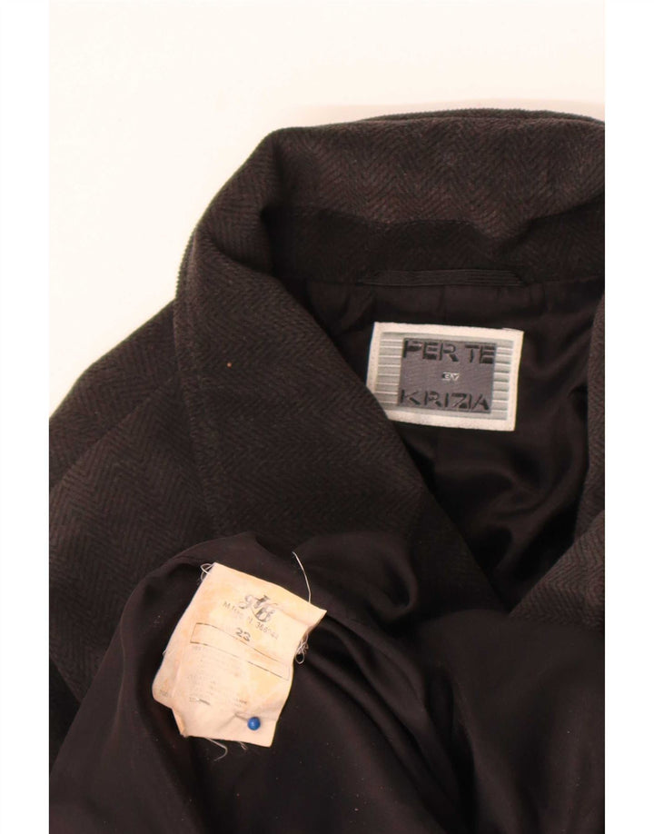 Giacca blazer da donna a 3 bottoni Perte by Krizia UK 18 XL cotone nero