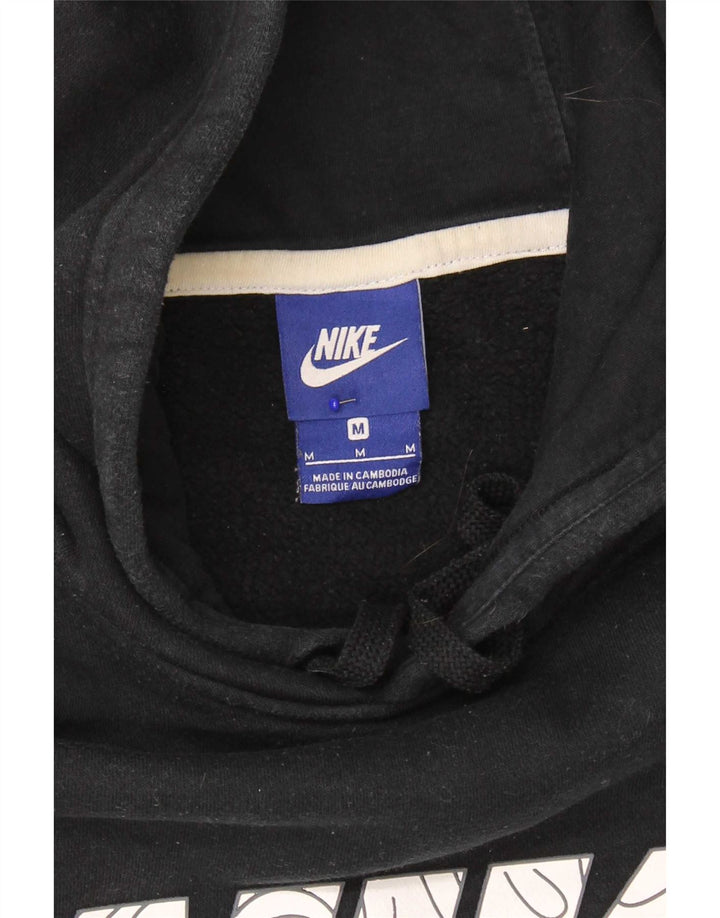 Felpa con cappuccio grafica Nike da uomo in cotone nero medio