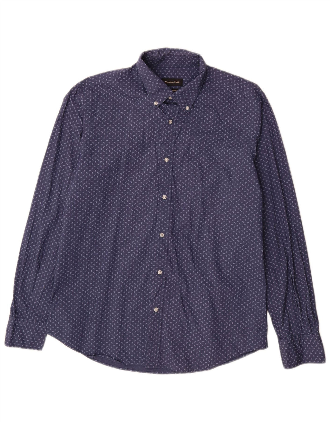 Camicia Zara da uomo grande blu navy floreale