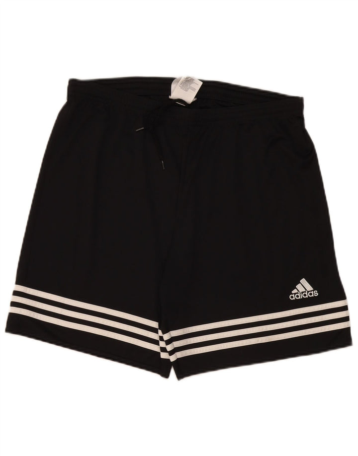 Pantaloncini sportivi Adidas Climalite da uomo grandi in poliestere nero