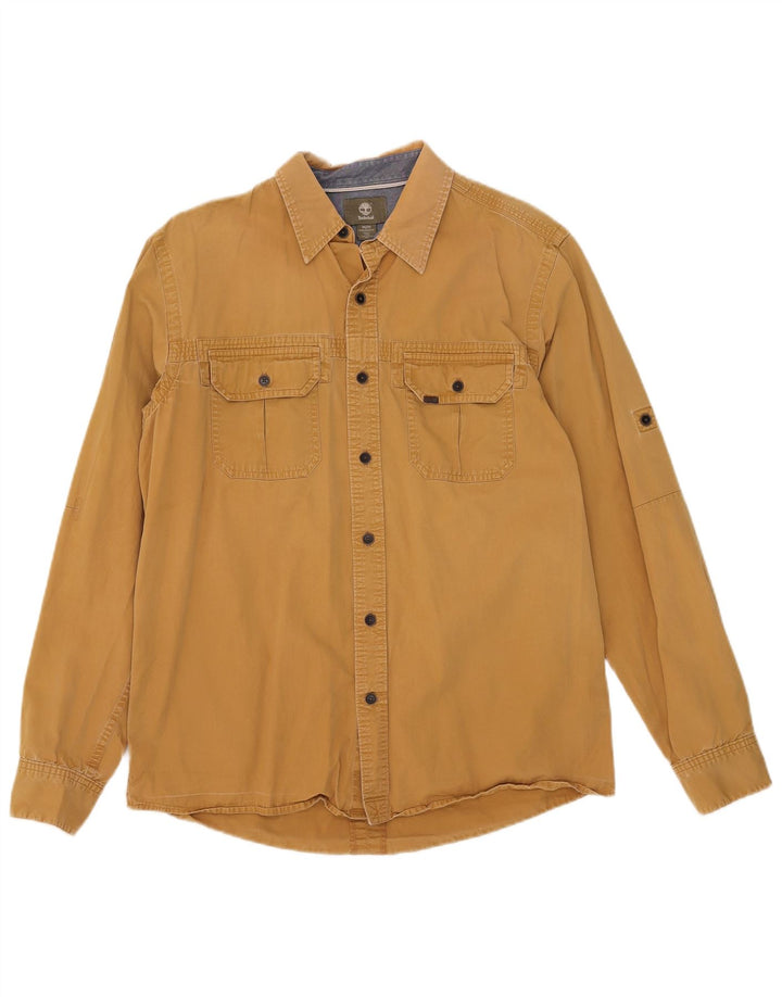 Camicia Timberland da uomo vestibilità regolare in cotone giallo medio